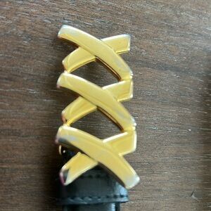 Black size small Paloma Picasso belt gold hardware